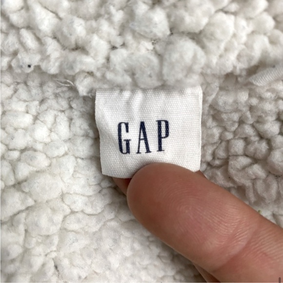 5/$25 GAP Heathered Grey Sherpa Lined Open Front Cardigan L - Picture 11 of 16